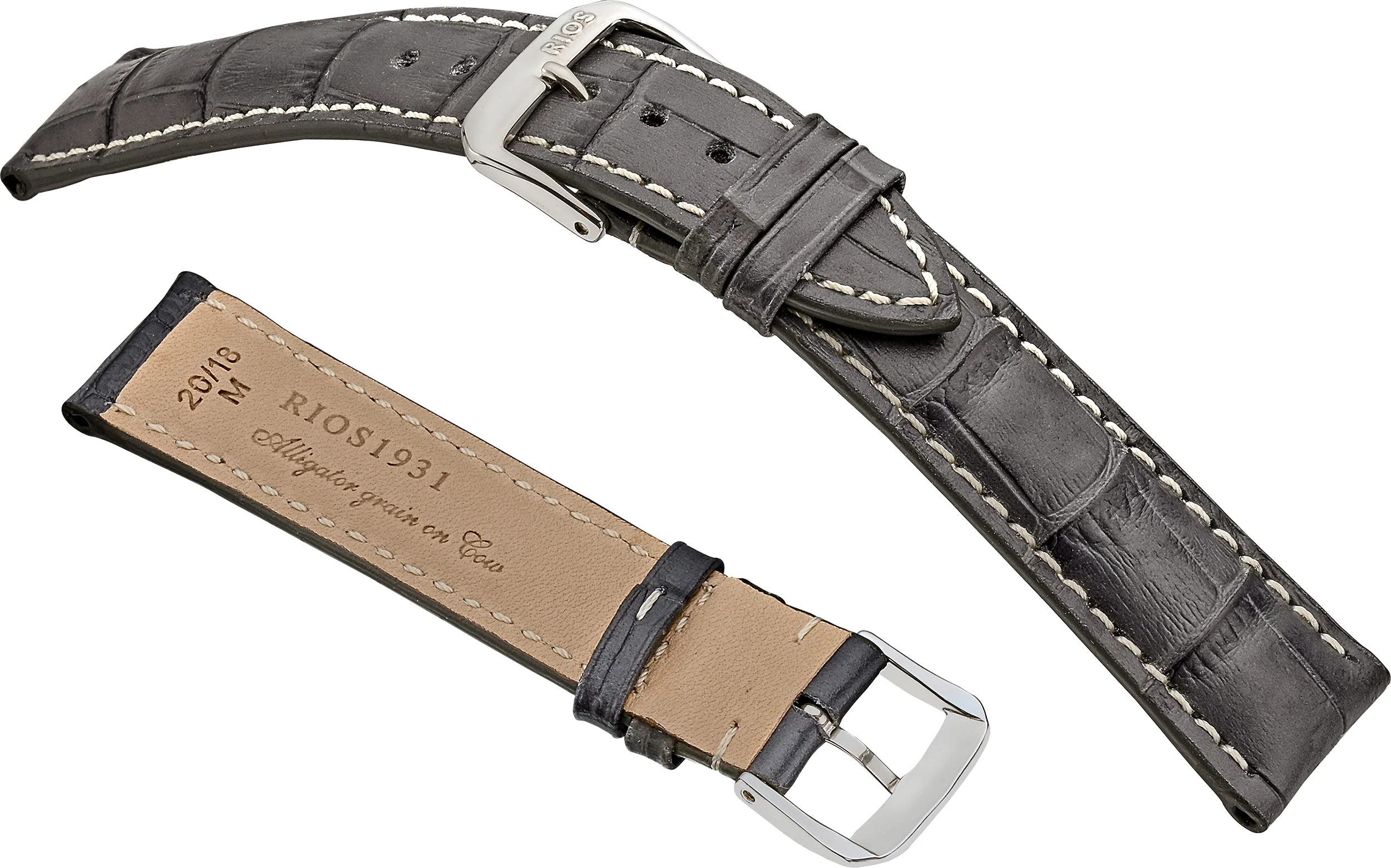 RIOS1931 New Orleans Embossed Alligator Grain On Genuine Cow Leather R51 - Image 3