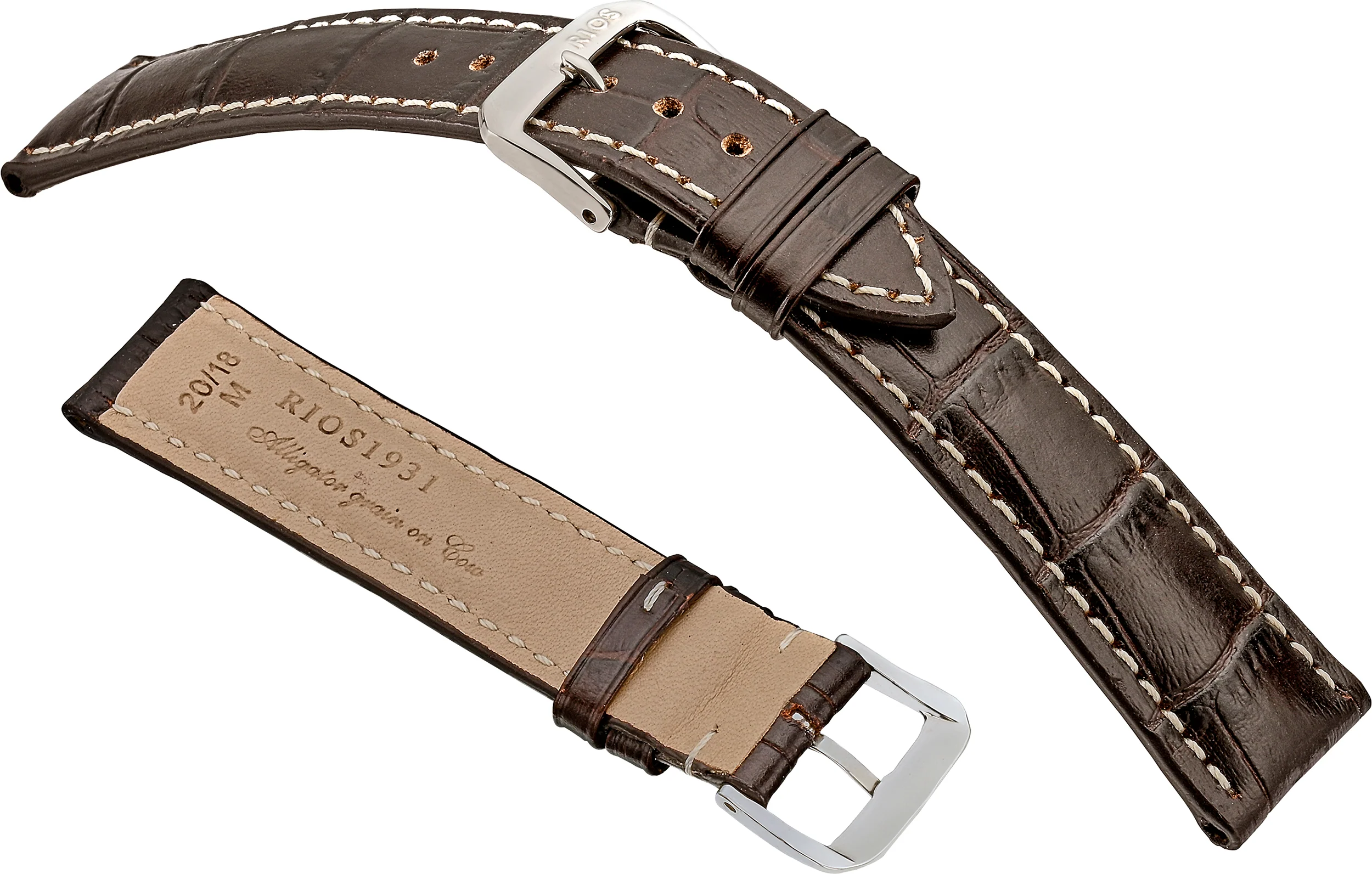RIOS1931 New Orleans Embossed Alligator Grain On Genuine Cow Leather R51 - Image 9