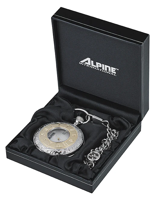 ALPINE Quartz Two Tone Pocket Watch W3392 - Image 3